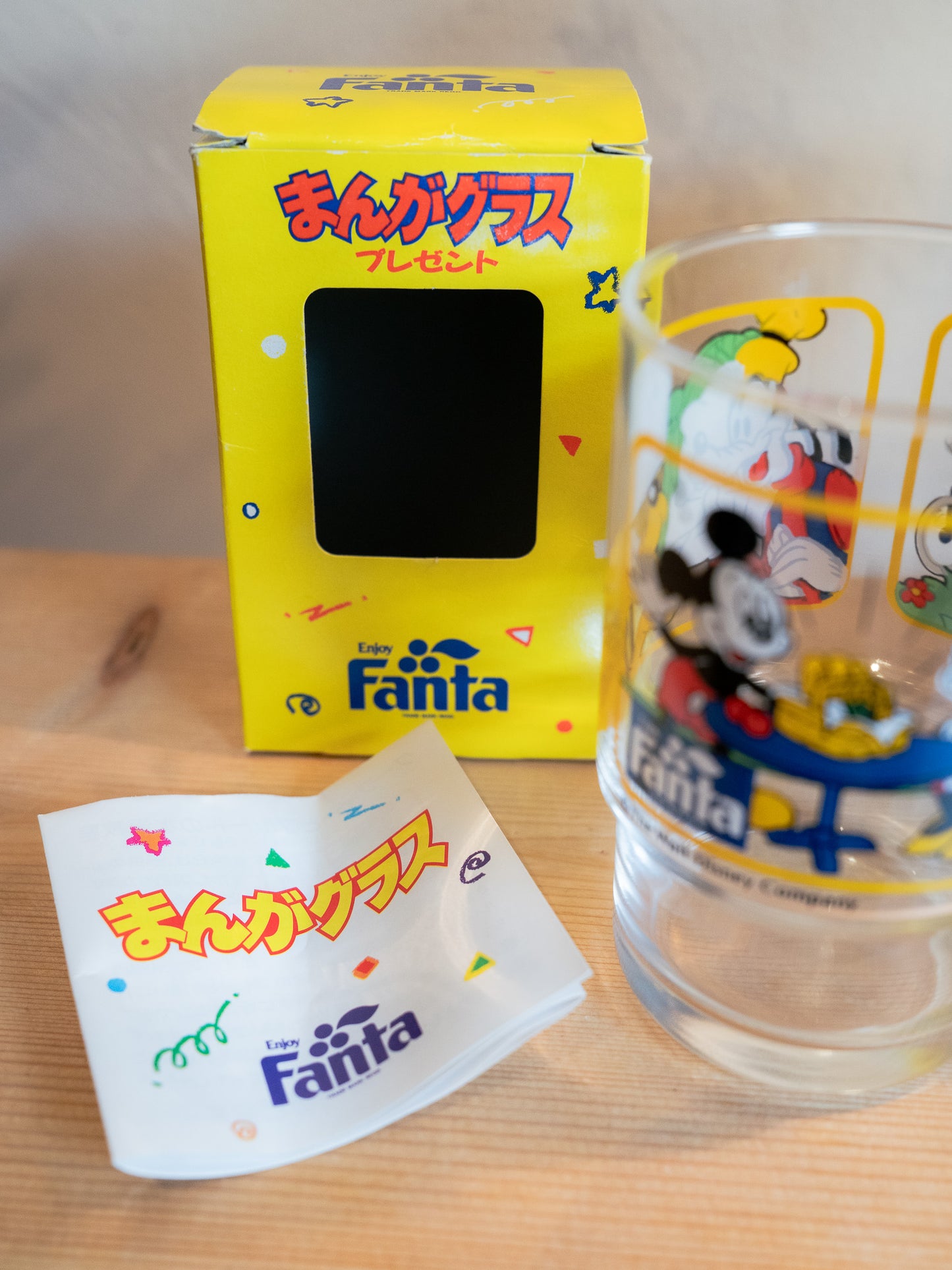 FANTA x DISNEY Comic Glass Tumbler まんがグラス - Yellow Box