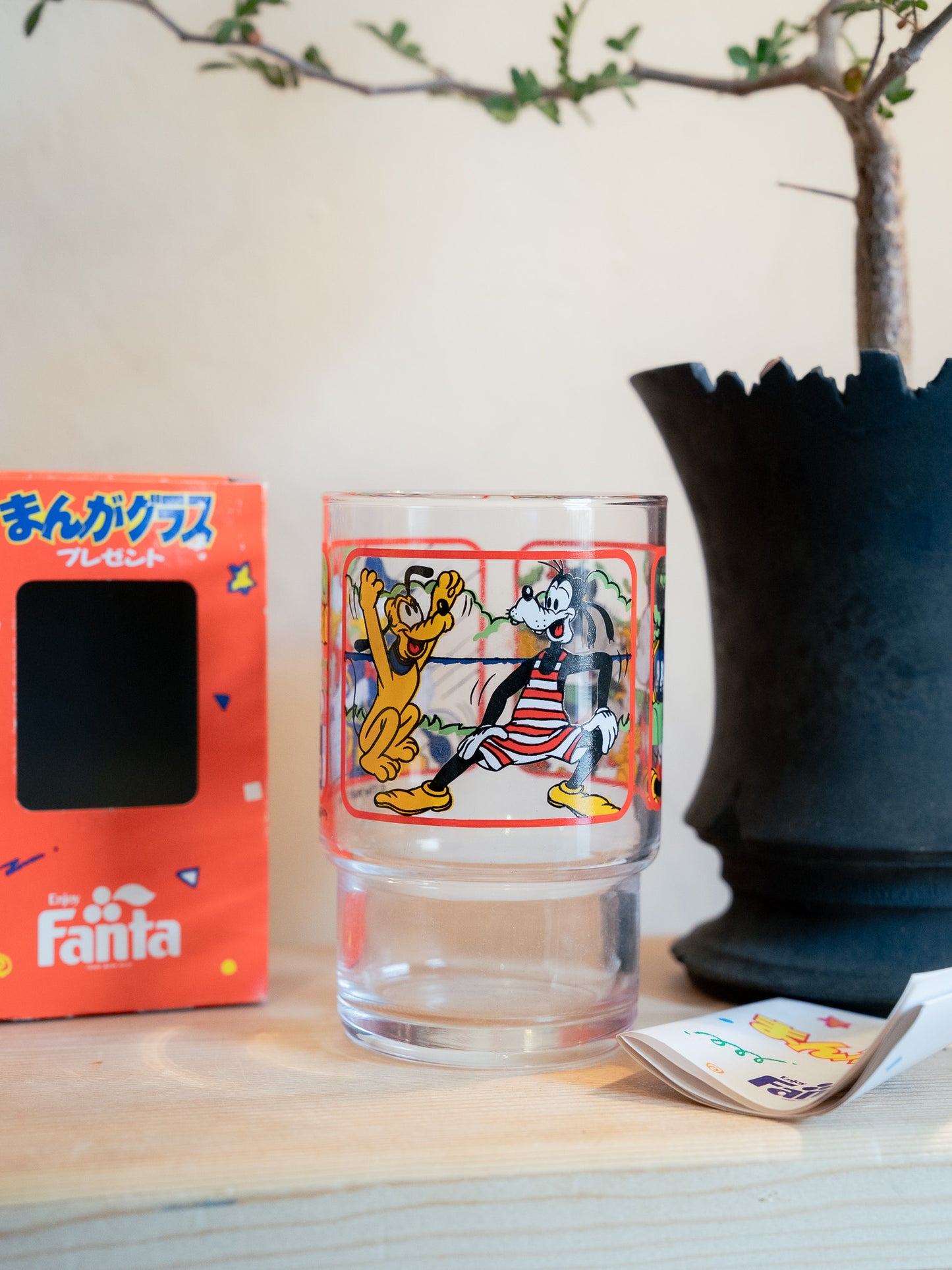 FANTA x DISNEY Comic Glass Tumbler まんがグラス - Red Box