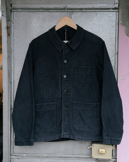 1960s French "Adolphe Lafont" Black Moleskin Jacket