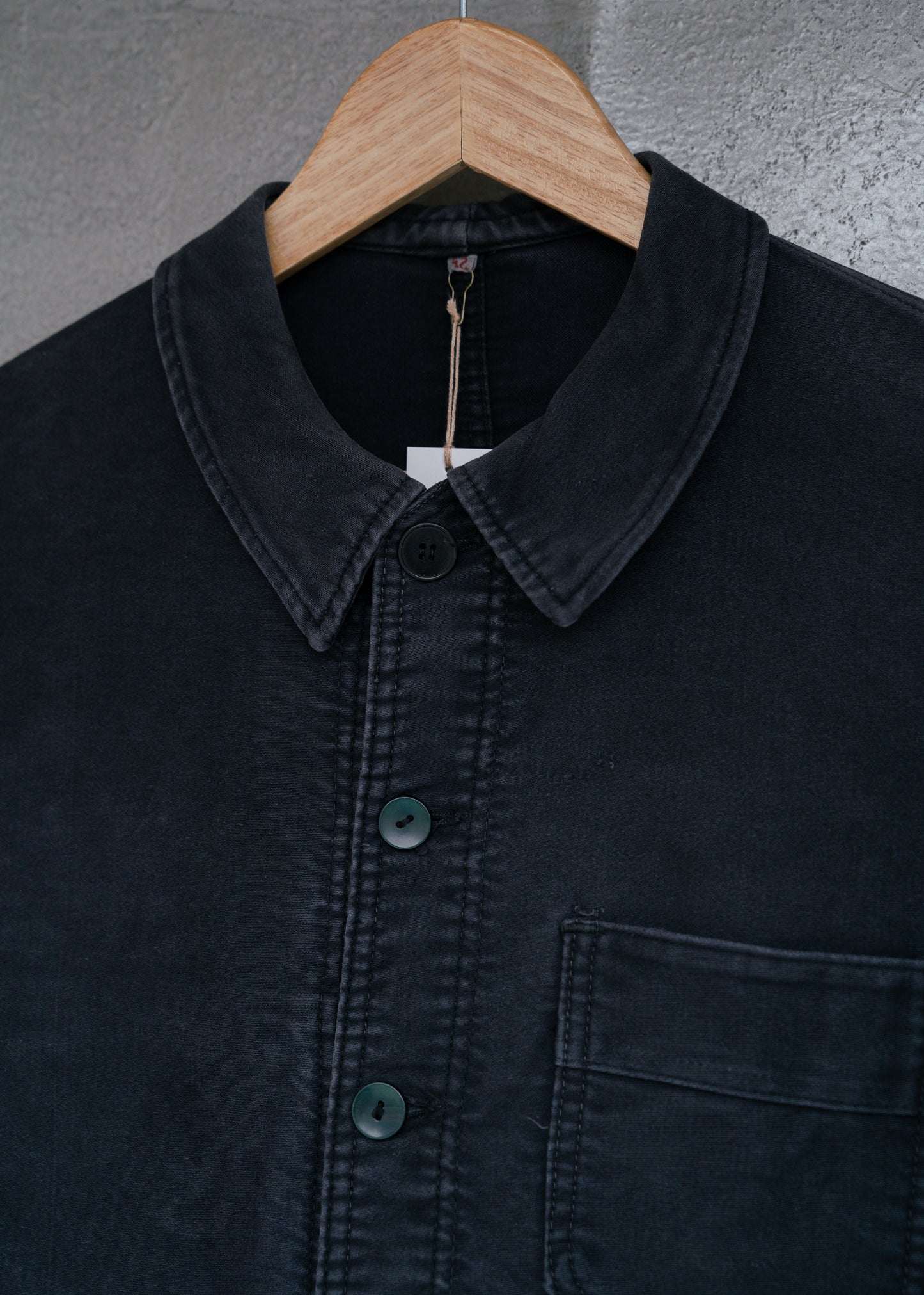 1960s French "Adolphe Lafont" Black Moleskin Jacket