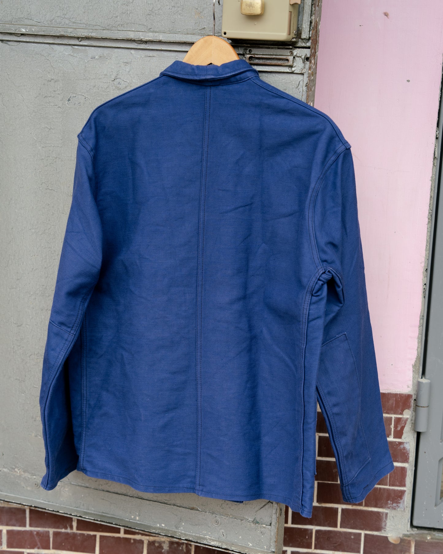 1950-60s French Cotton Twill Double Breasted Work Jacket