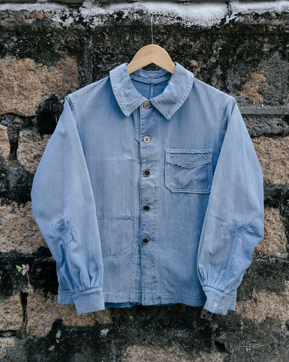 1920-30s French Indigo Work Jacket