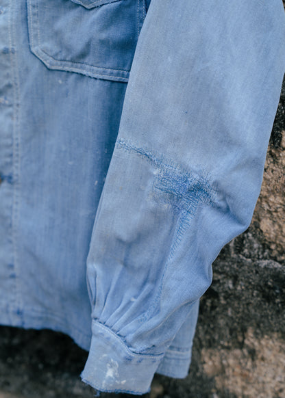 1920-30s French Indigo Work Jacket