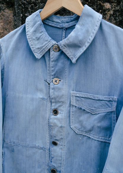 1920-30s French Indigo Work Jacket