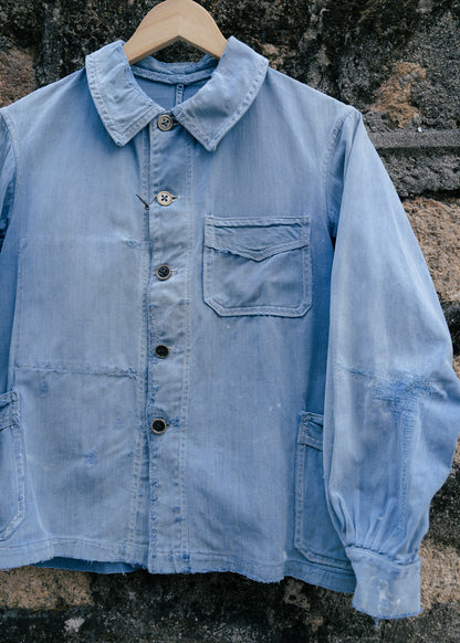 1920-30s French Indigo Work Jacket
