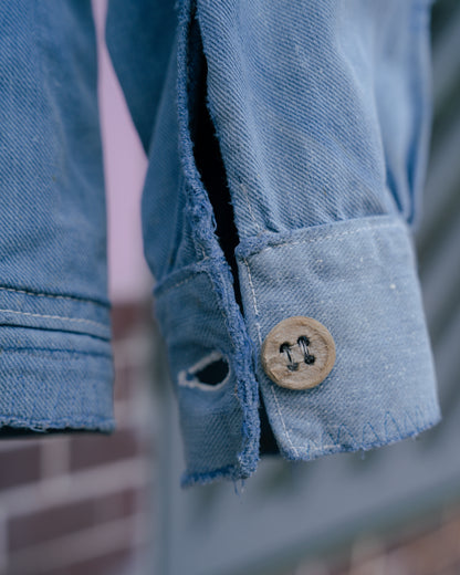 1920-30s French Indigo Work Jacket