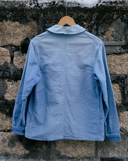 1940s French Indigo Moleskin Work Jacket