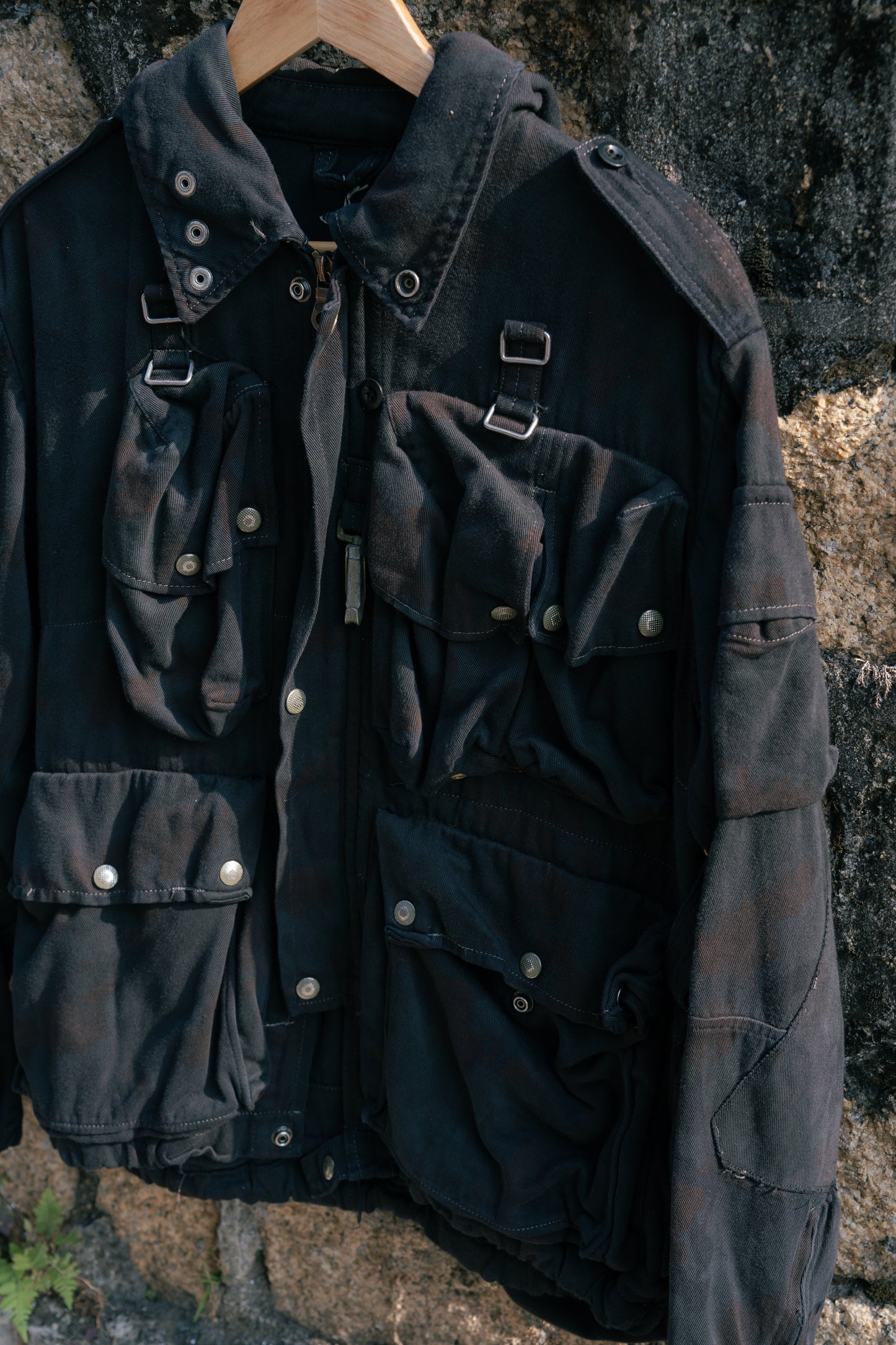 Black Dyed Vintage Swiss M70 Field Jacket
