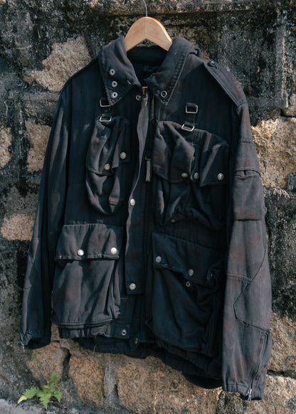 Black Dyed Vintage Swiss M70 Field Jacket