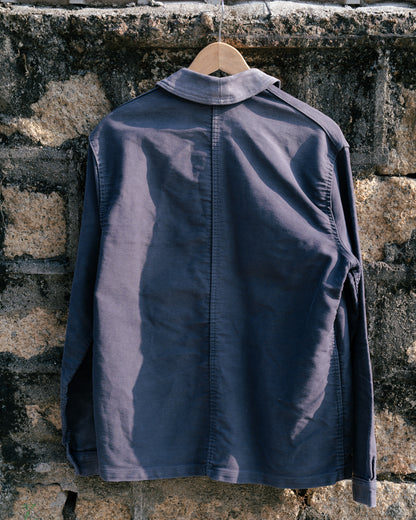 1950s French ”LE BEAU-FORT“ Black Moleskin Work Jacket