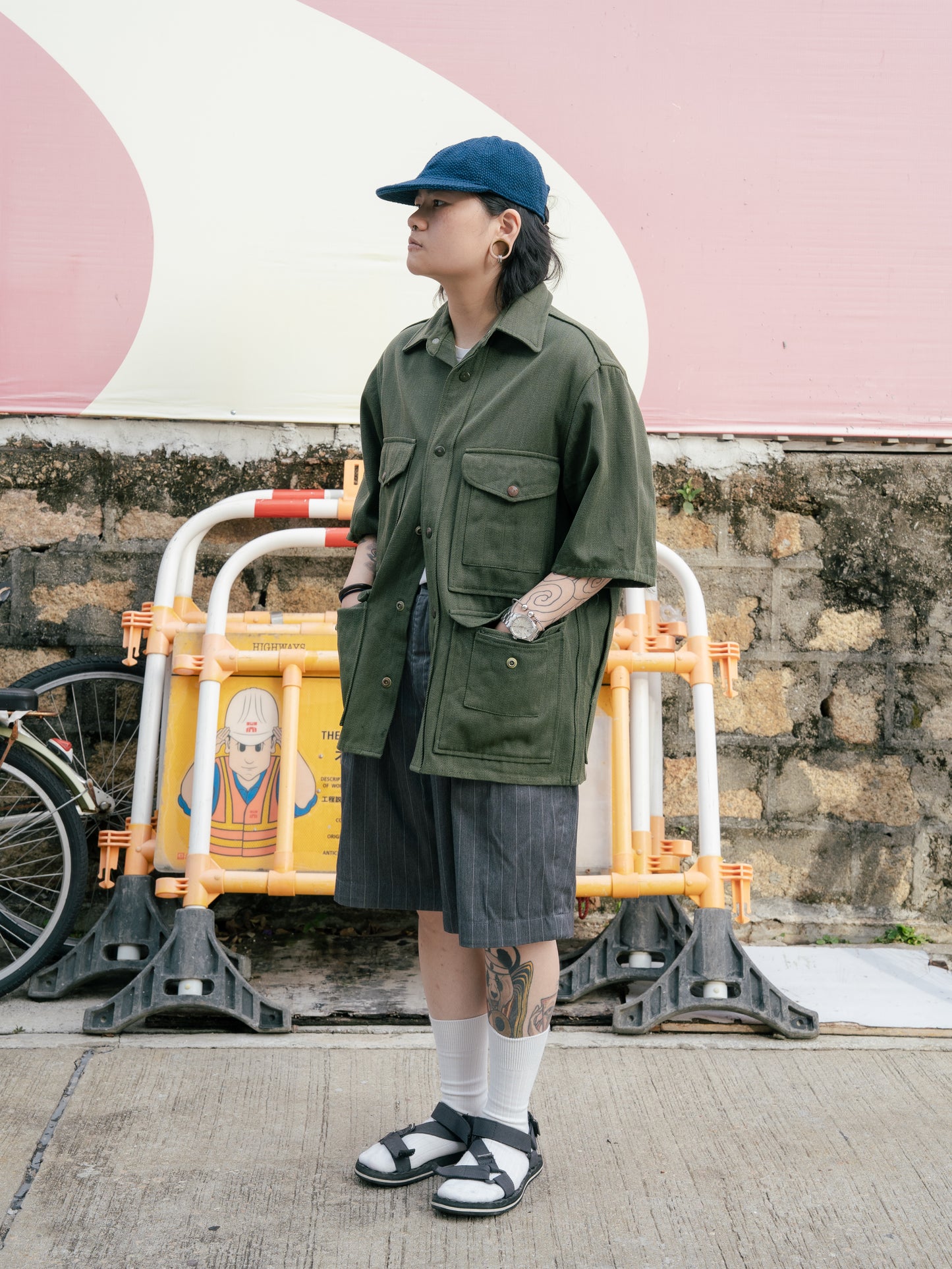 1950s DAY'S Ranger Whipcord Wool Cropped Sleeve Cruiser Jacket