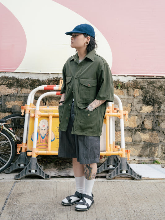 1950s DAY'S Ranger Whipcord Wool Cropped Sleeve Cruiser Jacket