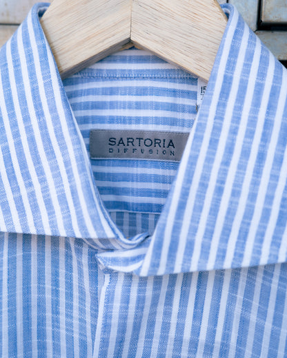 「SARTORIA DIFFUSION」ストライプボタンアップシャツ