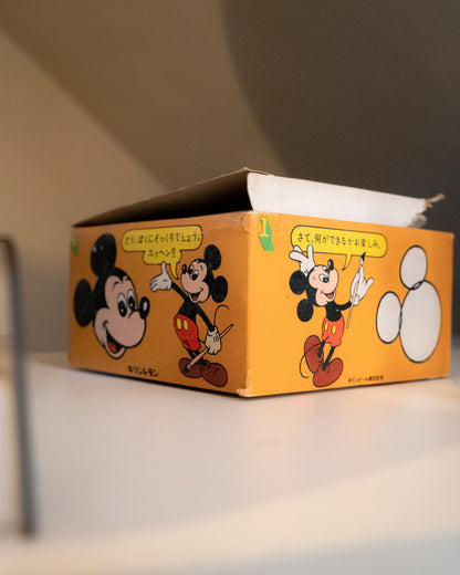 1980s KIRIN LEMON x DISNEY Mickey & Minnie Glass Tumbler Box Set