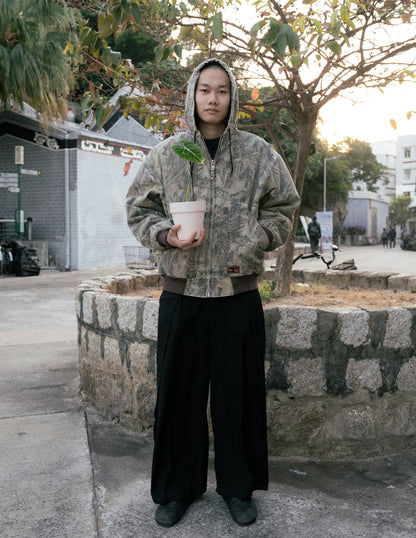 "WALLS BLACK DUCK" Tree Camo Zip-Up Hooded Jacket