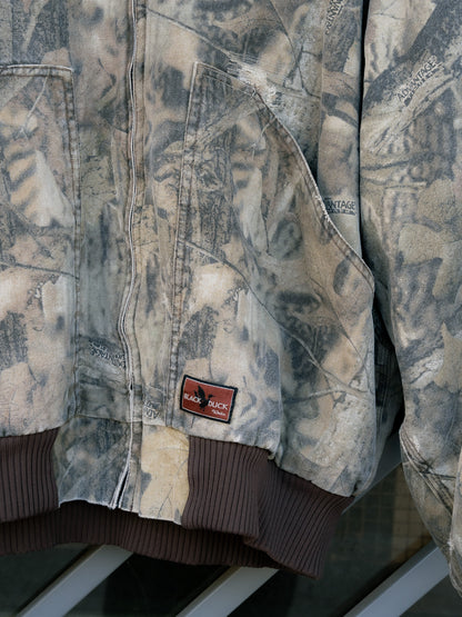 "WALLS BLACK DUCK" Tree Camo Zip-Up Hooded Jacket