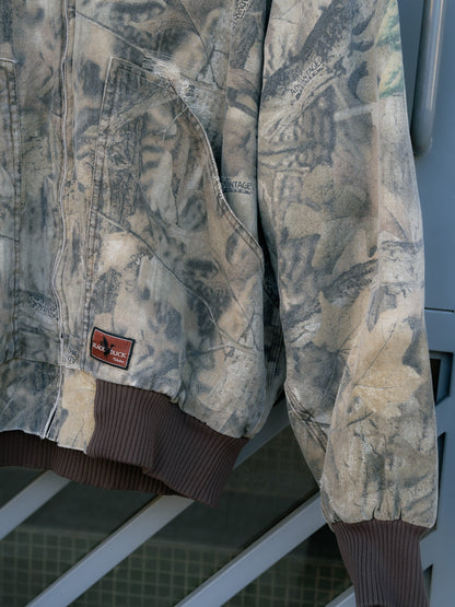 "WALLS BLACK DUCK" Tree Camo Zip-Up Hooded Jacket