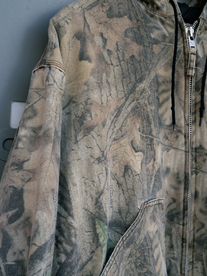 "WALLS BLACK DUCK" Tree Camo Zip-Up Hooded Jacket