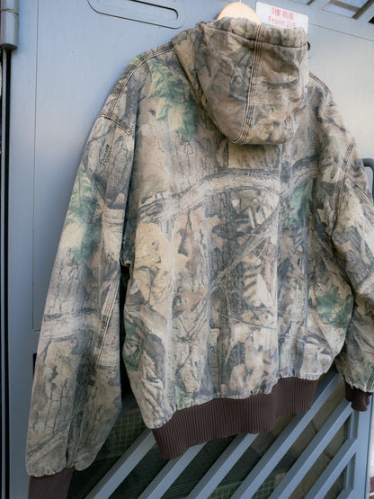 "WALLS BLACK DUCK" Tree Camo Zip-Up Hooded Jacket