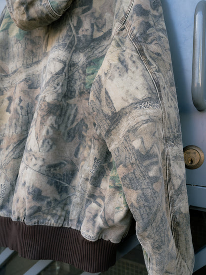 "WALLS BLACK DUCK" Tree Camo Zip-Up Hooded Jacket