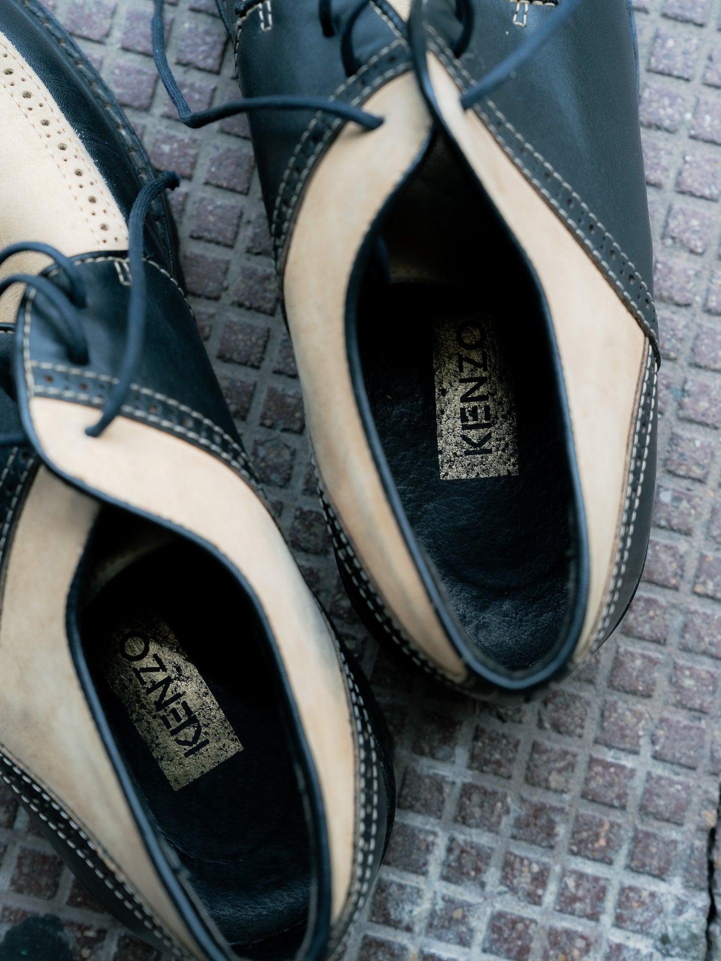 "KENZO" Two-Tone Leather Shoes