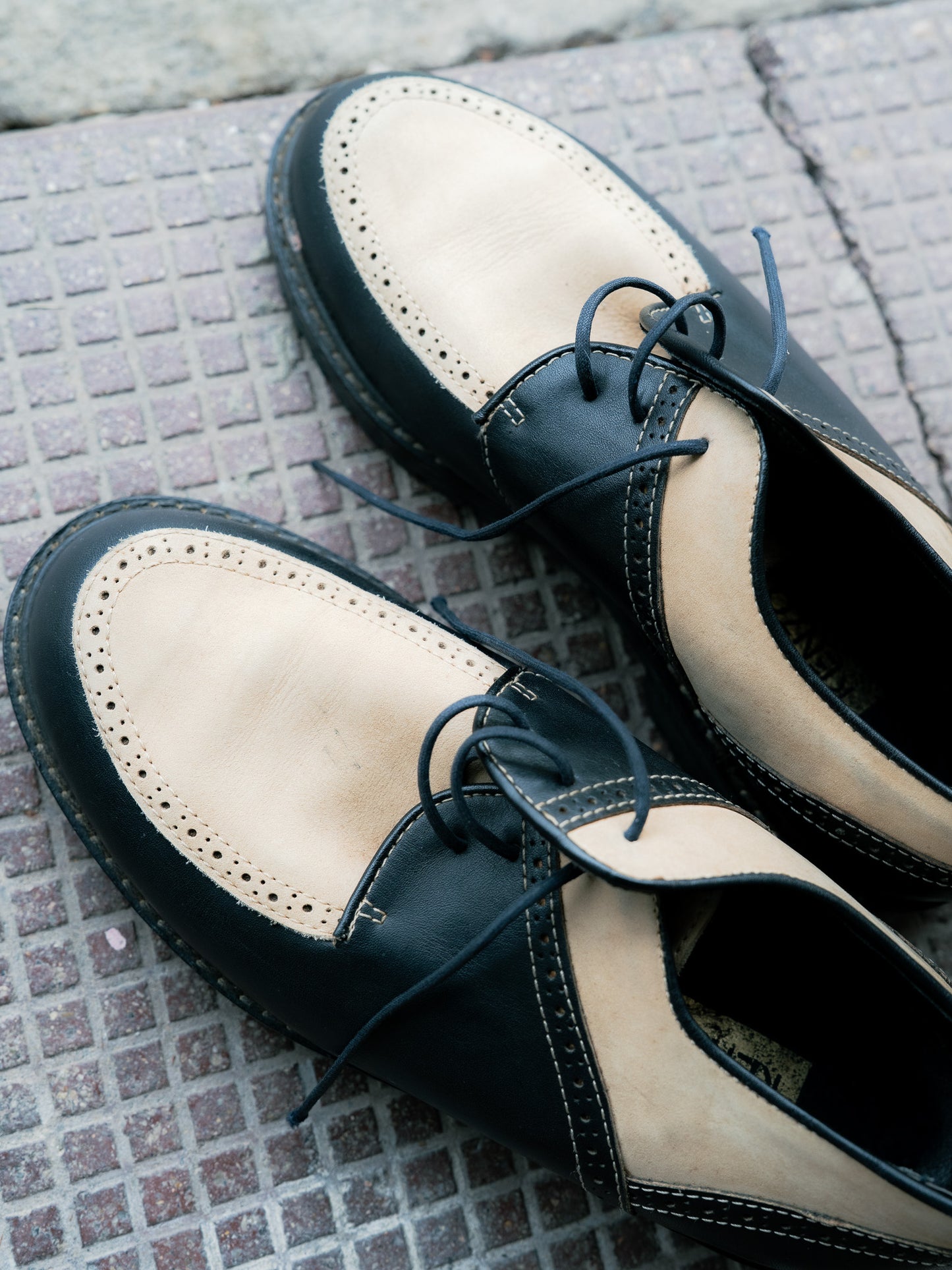 "KENZO" Two-Tone Leather Shoes