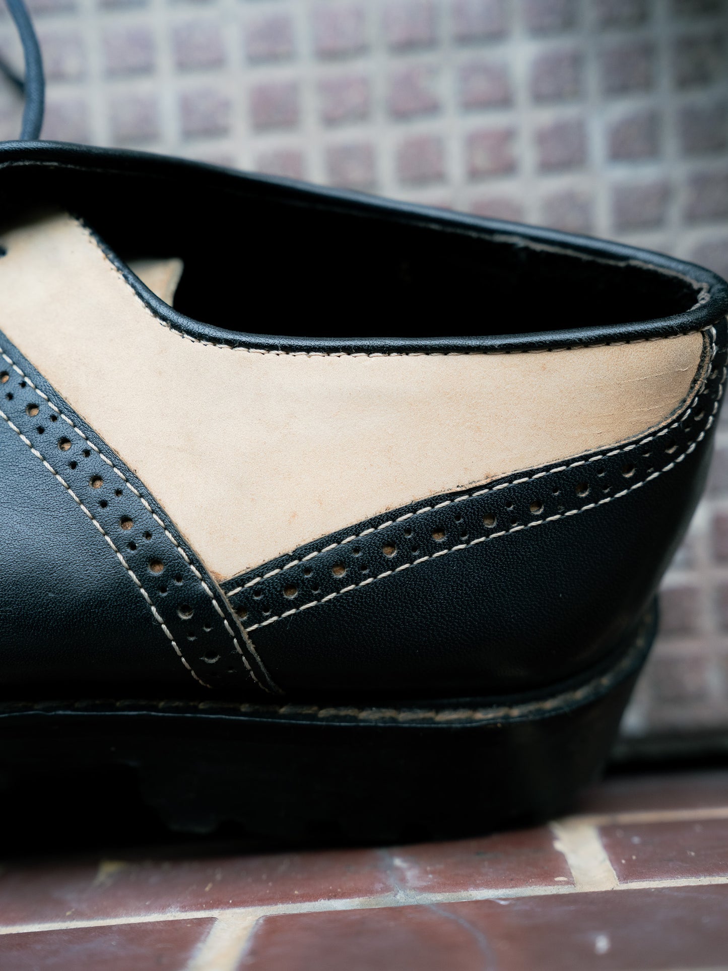 "KENZO" Two-Tone Leather Shoes