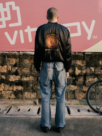 1990s “King Louie” Embroidered Satin Jacket