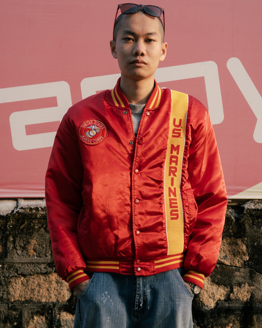 1980s ”PRIORITY MALE“ U.S. Marines Bomber Jacket