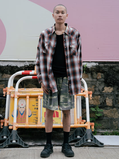 “PLAINS”長袖西式格子襯衫