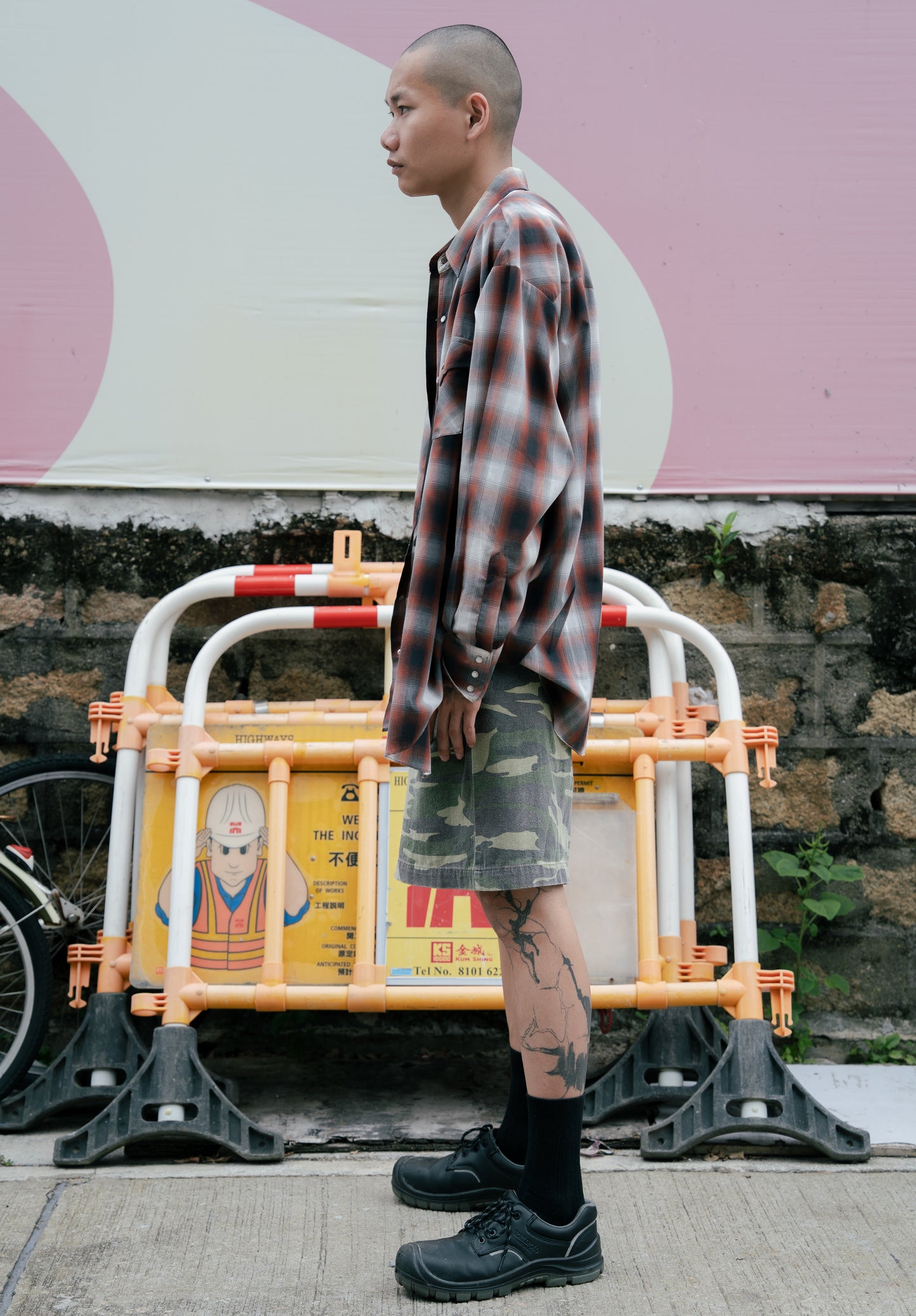 "PLAINS" Long Sleeve Western Snap Plaid Shirt