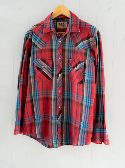 "ELY CATTLEMAN" Plaid Long Sleeves Snap Shirt