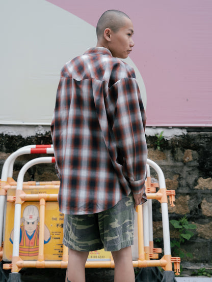 “PLAINS”長袖西式格子襯衫