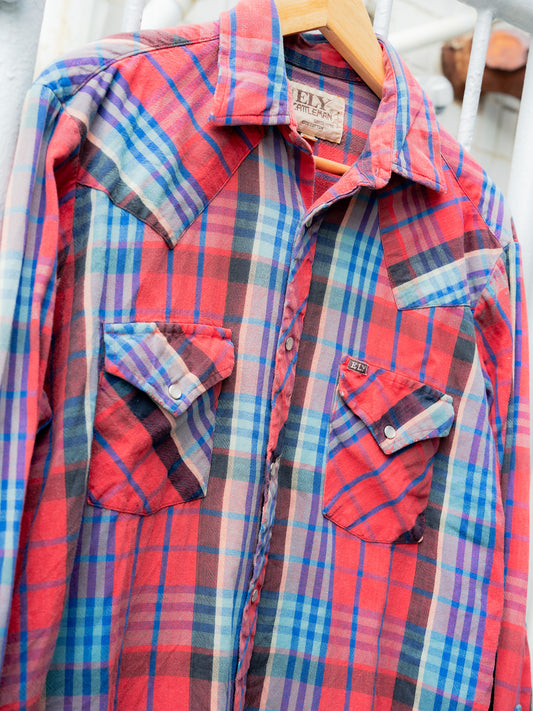 "ELY CATTLEMAN" Plaid Long Sleeves Snap Shirt