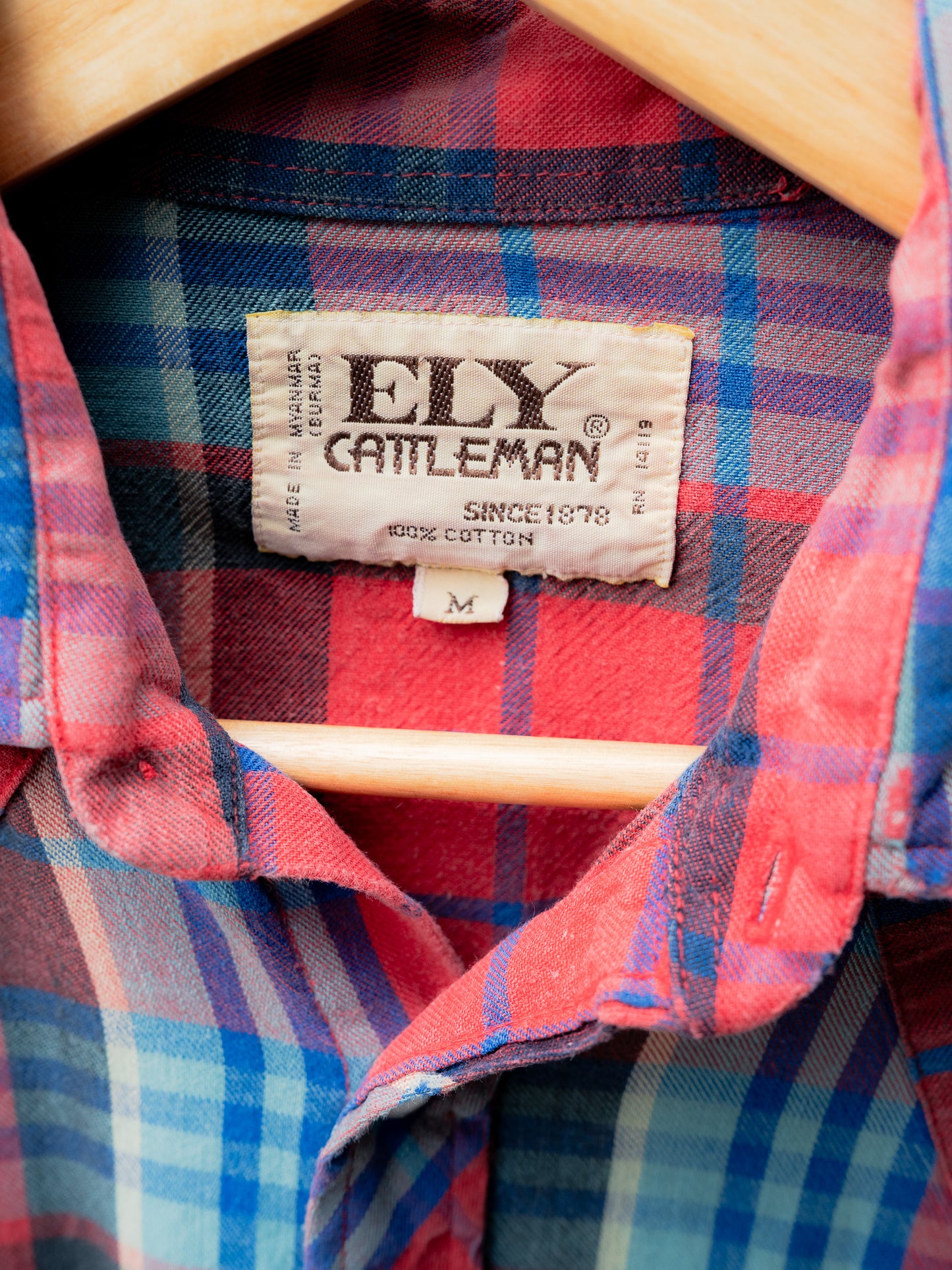 "ELY CATTLEMAN" Plaid Long Sleeves Snap Shirt