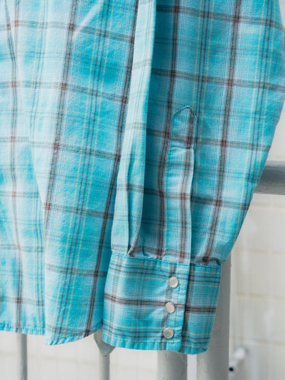 "WRANGLER" Plaid Long Sleeves Western Snap Shirt