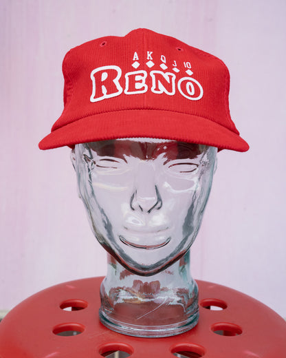 1990s "YUPOONG" RENO Nevada Royal Flush Corduroy Snapback