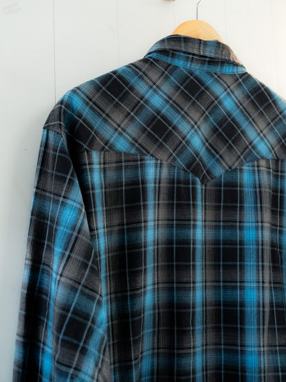 "WRANGLER" Plaid Long Sleeves Western Snap Shirt
