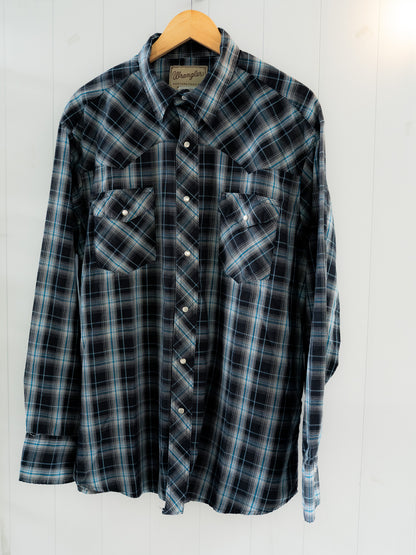 "WRANGLER" Long Sleeves Western Snap Shirt
