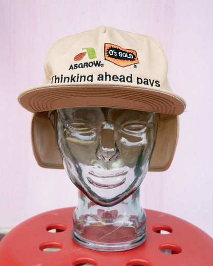 1980s "K-BRAND" ASGROW & O's Gold Seed Co. Flap Cap
