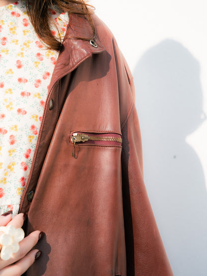 Early 1980s French Leather Rider Jacket