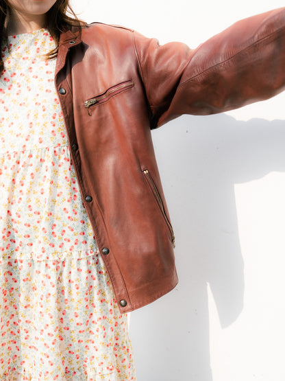 Early 1980s French Leather Rider Jacket