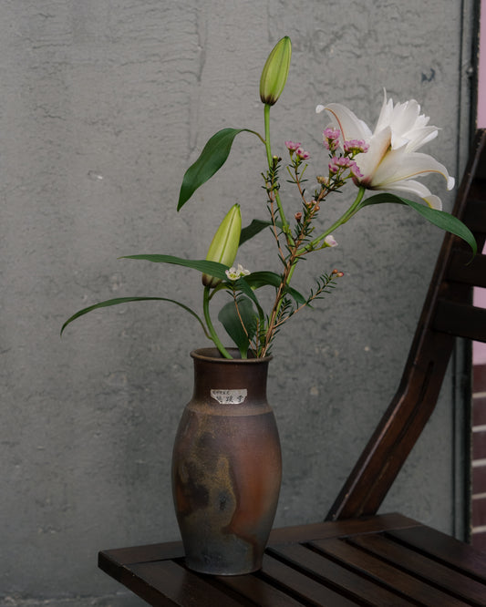 SHOWA ERA - Vase 昭和時期 備前焼 桃蹊堂 桃山窯 陶瓷花器