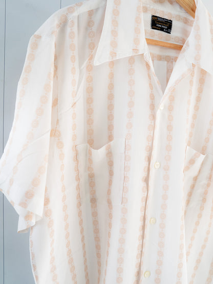 1970s "JCPENNEYS TOWNCRAFT" Loop Collar S/S Shirt