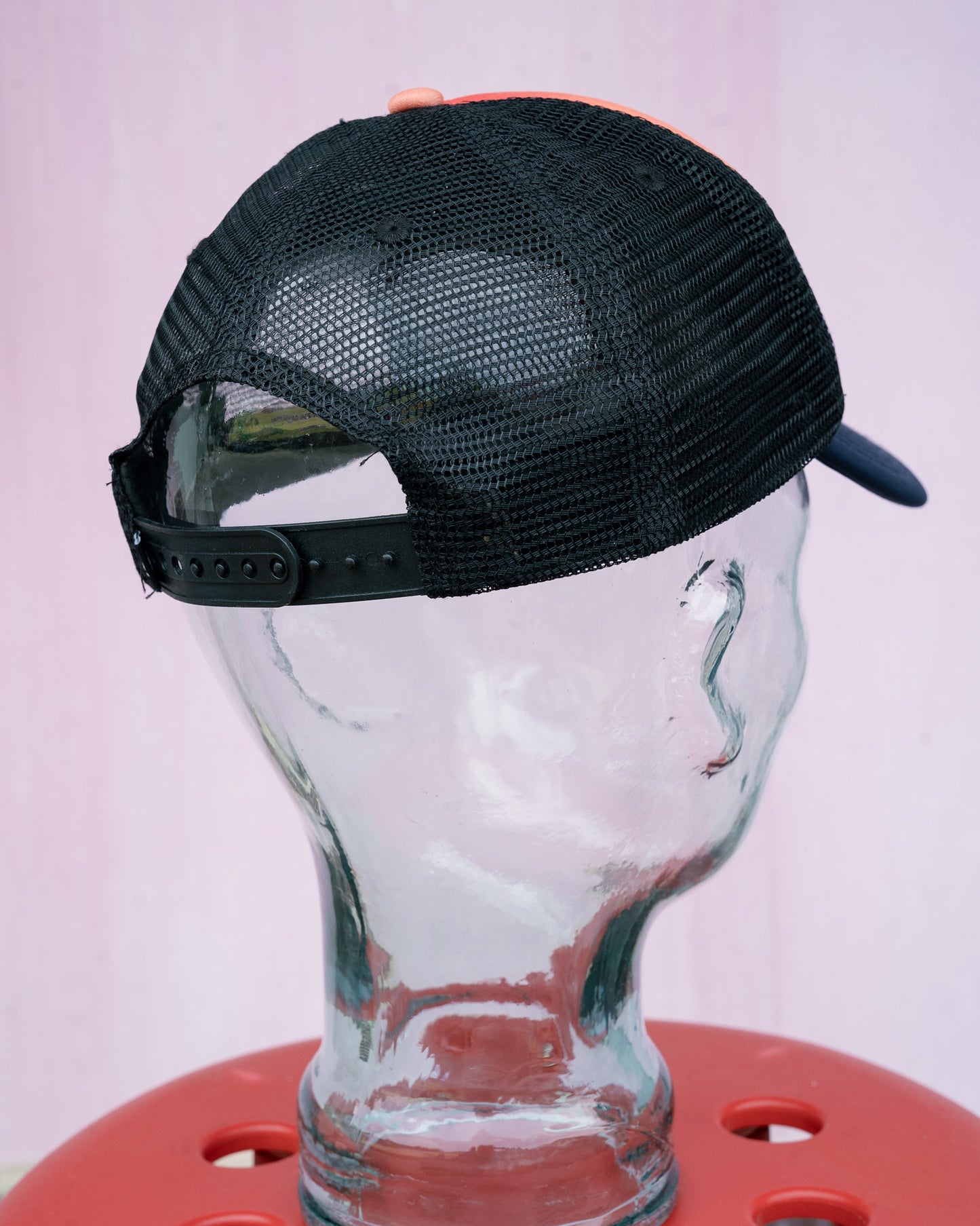 2000s "Quiksilver" Sunset Gradient Rubber Logo Mesh Back Trucker Hat