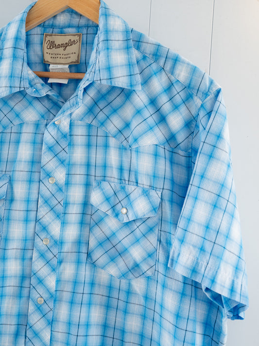 "WRANGLER" Short Sleeves Western Snap Shirt