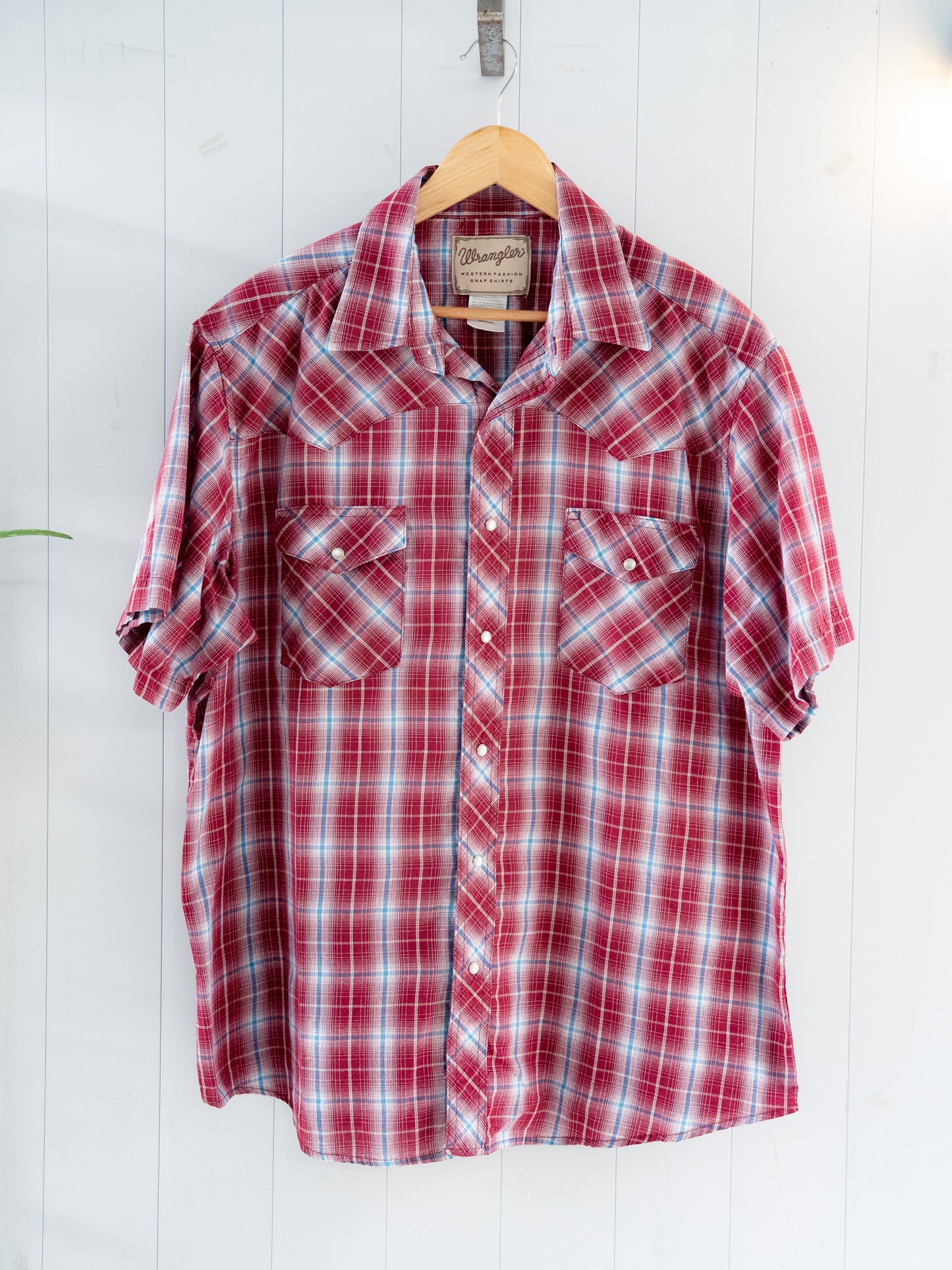 "WRANGLER" Short Sleeves Western Snap Shirt