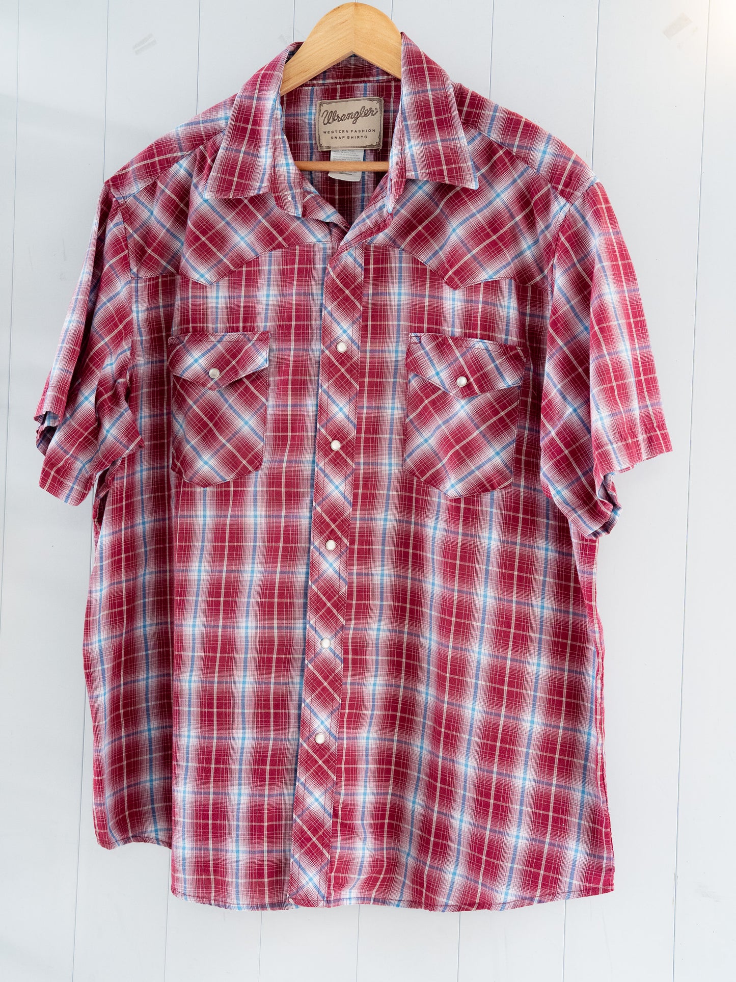 "WRANGLER" Short Sleeves Western Snap Shirt
