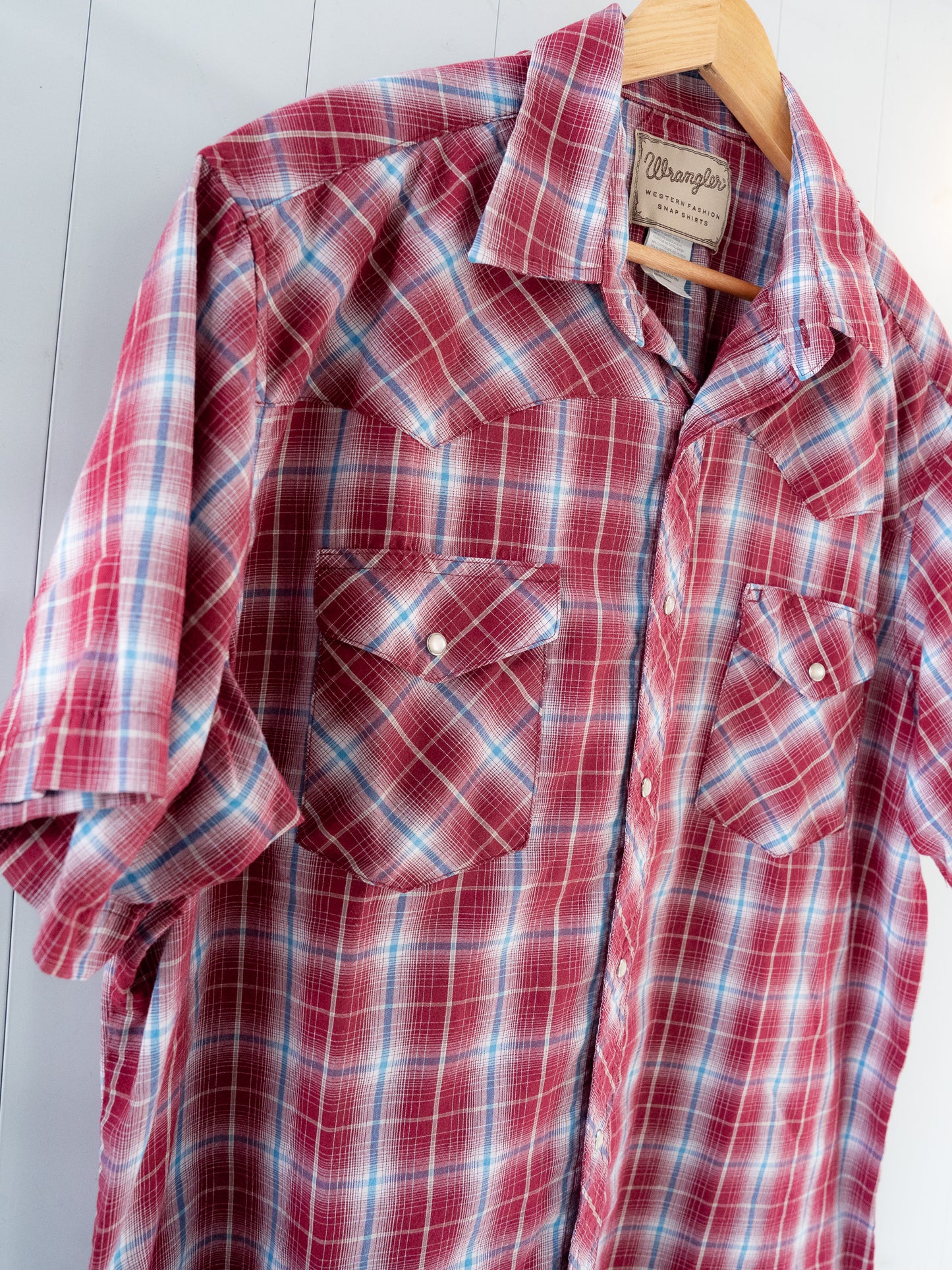 "WRANGLER" Short Sleeves Western Snap Shirt