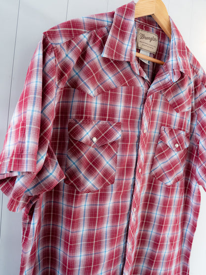 "WRANGLER" Short Sleeves Western Snap Shirt
